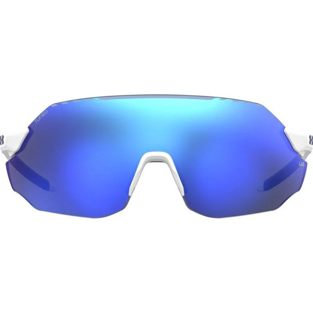 UNDER ARMOUR Sunglasses HALFTIME WWK White Frame Blue TUNED Lens with Case NEW